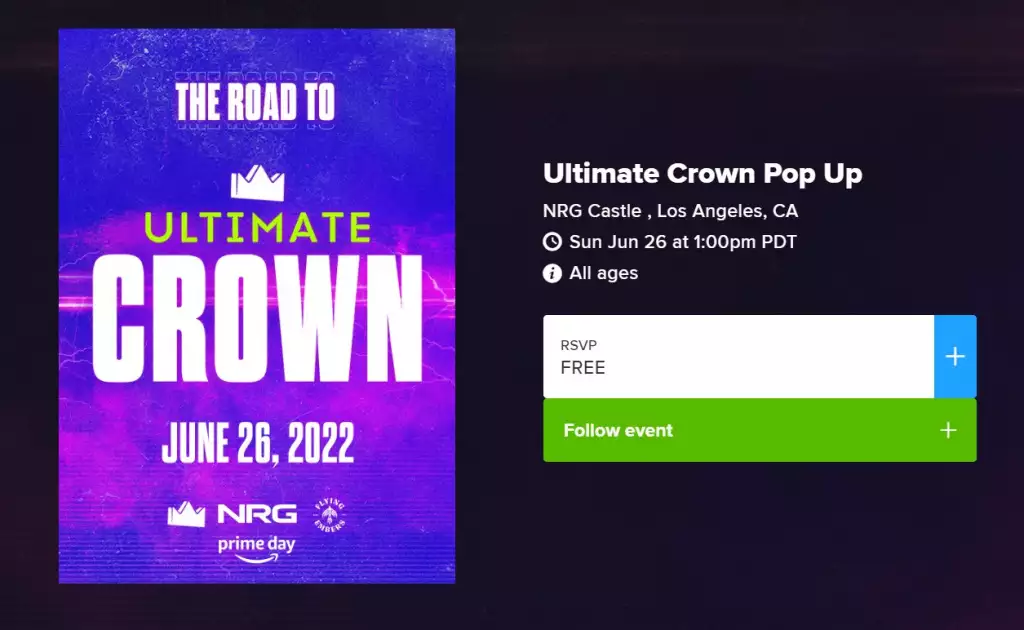 ultimate crown pop up free event