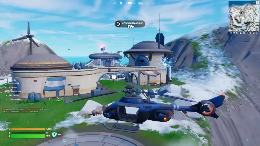 The helicopter will explode after its HP gets down to zero, so keep it safe from the enemies in Fortnite.