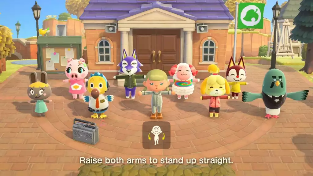 Animal Crossing New Horizons 2.0 Group Stretching