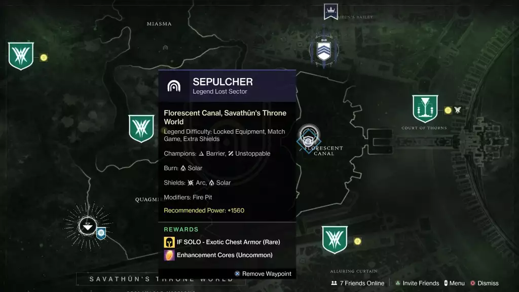 destiny 2 legendary lost sector today