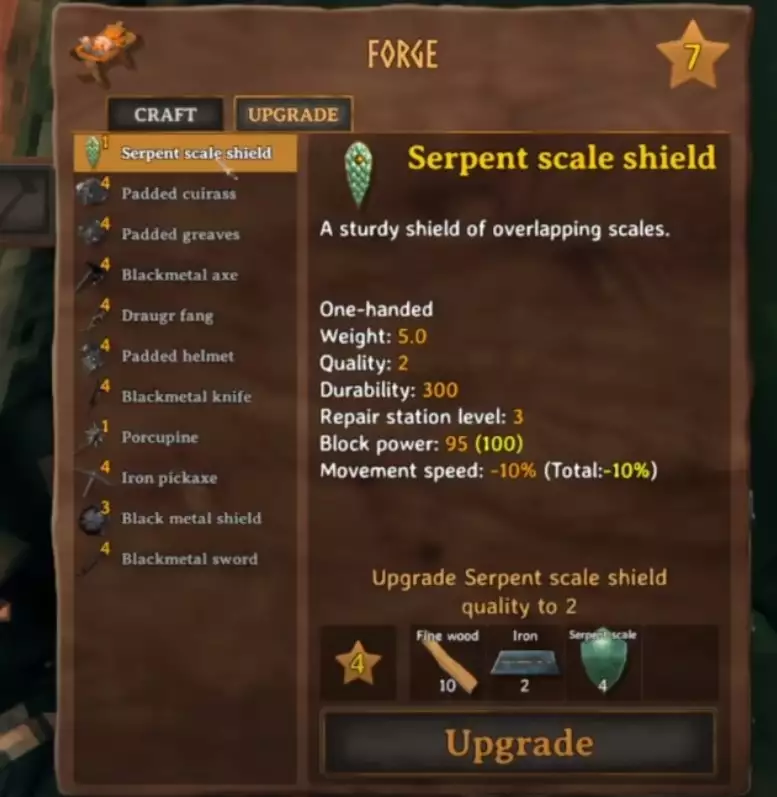 Serpent scale shield how to make valheim