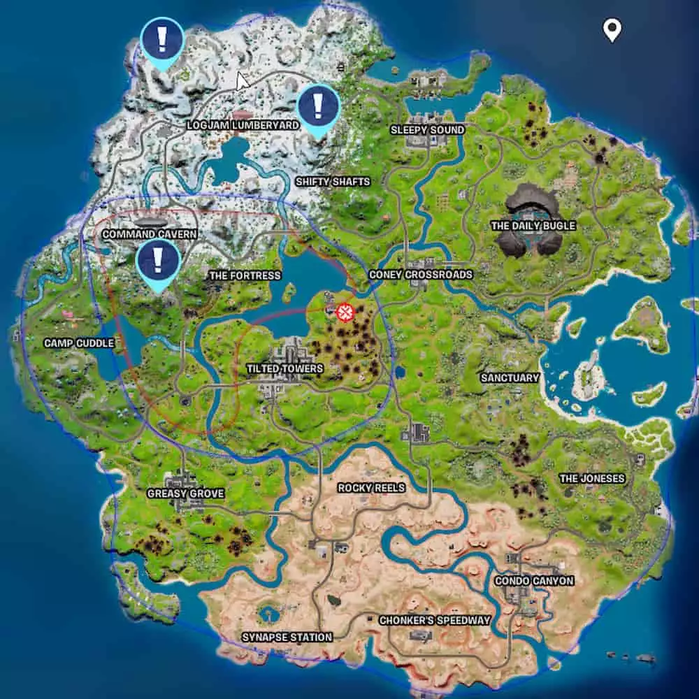 Signal Jammer locations in Fortnite Chapter 3 Season 2.