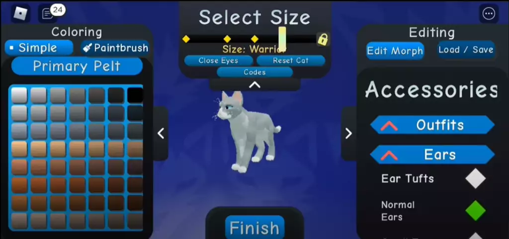 Warrior cats simulator game