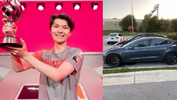 Sinatraa celebrates Valorant success with brand new Tesla