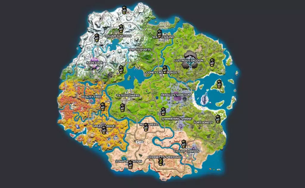 Fortnite Upgrade Bench Locations.