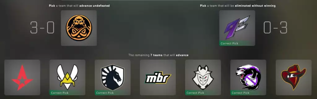 PGL Antwerp Major 2022 Legends stage pick'em predictions Diamond Coin rewards challenges results teams G2 Esports Imperial Vitality Na'Vi 