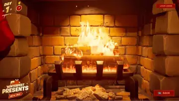 Fortnite “Warm yourself at the Yule Log in the Cozy Lodge” quest location and how to complete