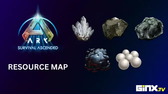 ARK Survival Ascended Resource Map: The Island