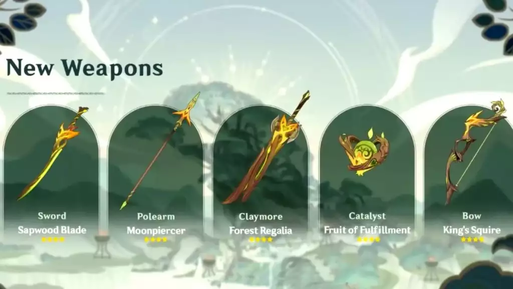 Here is a look at all Aranara Series weapons in Genshin Impact.