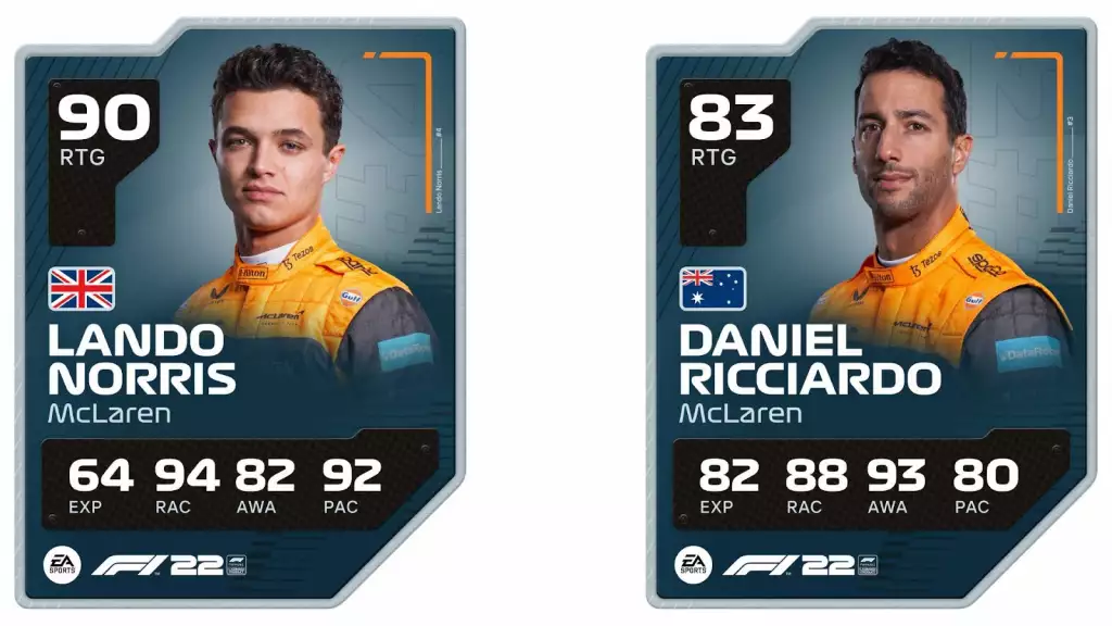 F1 22 game McLaren Racing Team