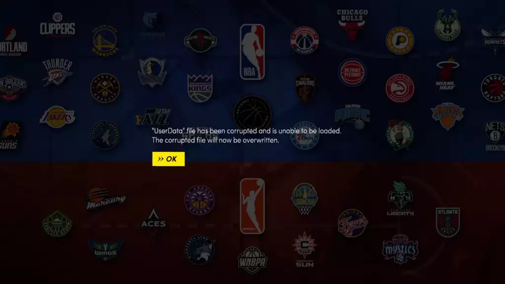 The NBA 2K24 Userdata Corrupted message is related to the reserved storage.