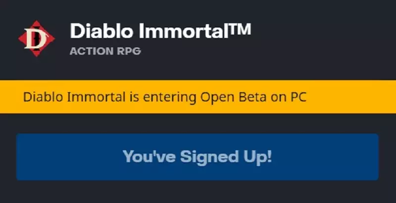 Diablo Immortal PC open beta how to join release date progress carry over battlenet signup specs requirements