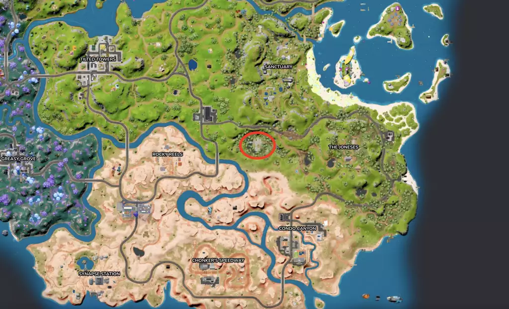 Fortnite Temple Bloom Chapter 3 Season 3 map location