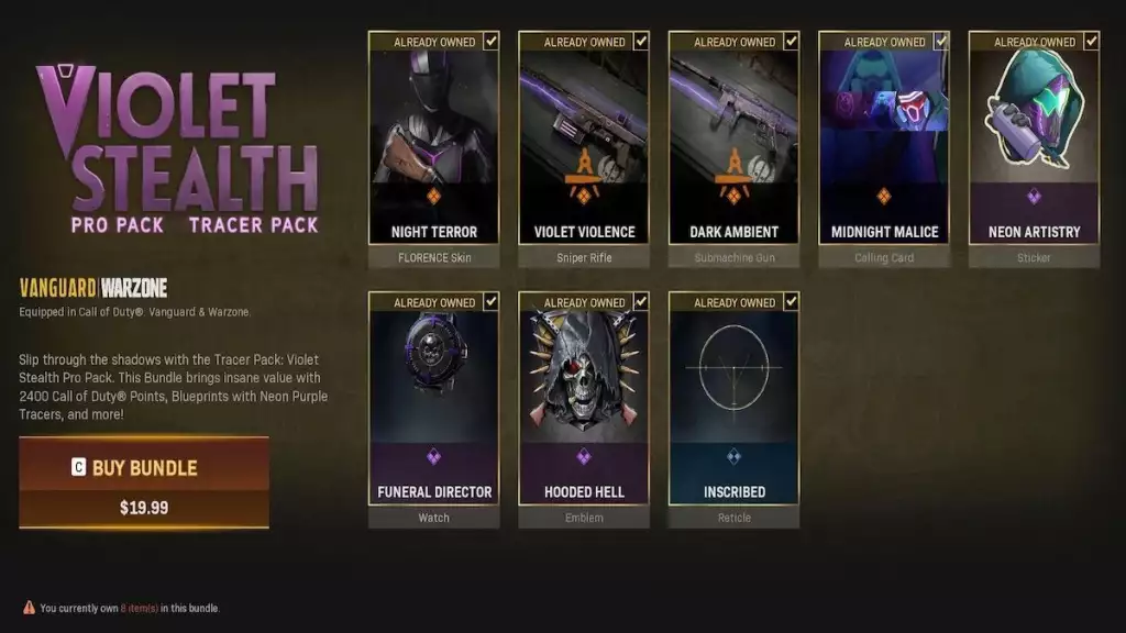 Warzone Night Terror legendary operator skin florence how to get stealth pro tracer pack price shop link vanguard season 4 2022 new roze