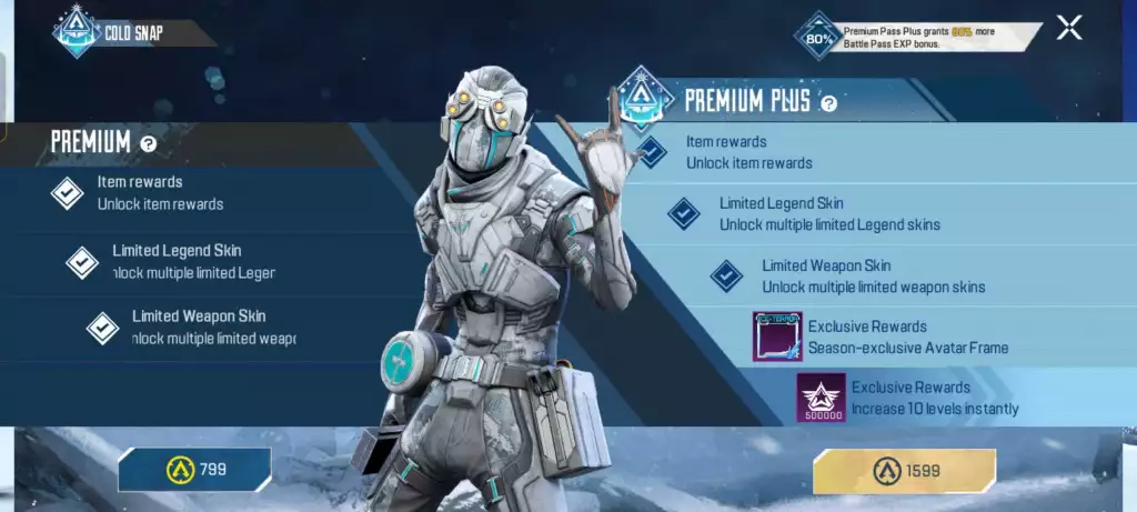 Apex Legends Mobile Season Battle Pass offers both free and paid rewards