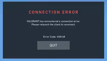 Valorant Error Code: VAN 68 - Players report servers down