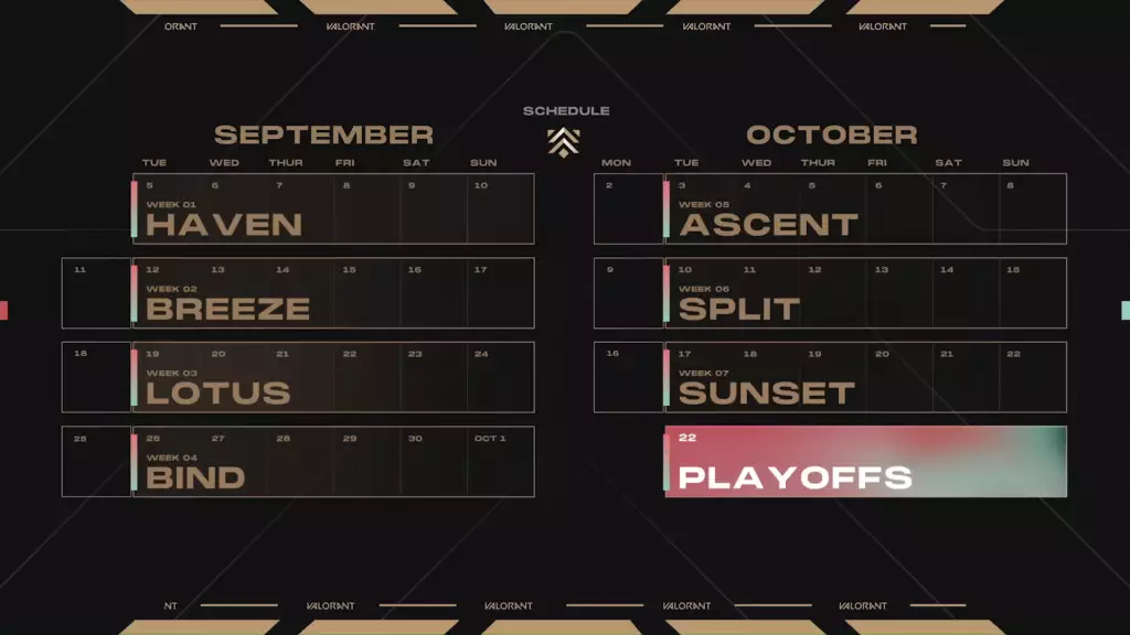 Valorant Premier Launch Stage Weekly Matches Schedule.