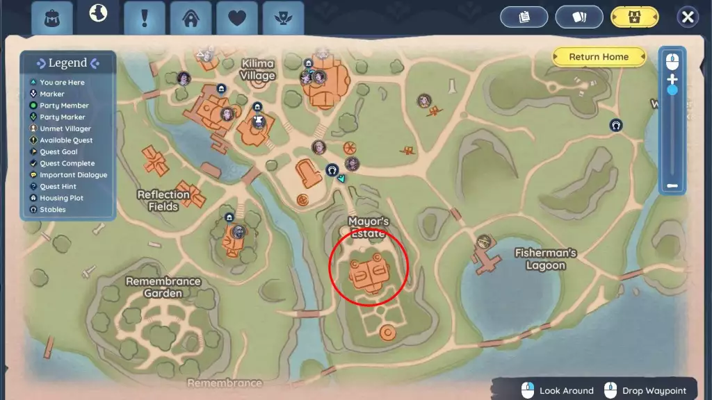 palia quests guide full of trash house how to complete where to complete mayors estate map location