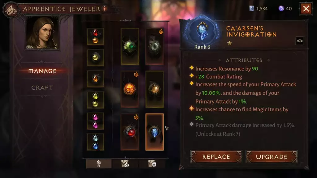 What is Resonance in Diablo Immortal Adding More Legendary gems to add to the Resonance