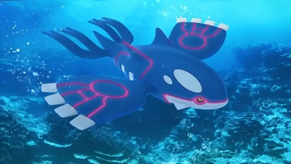 Kyogre Pokemon in water