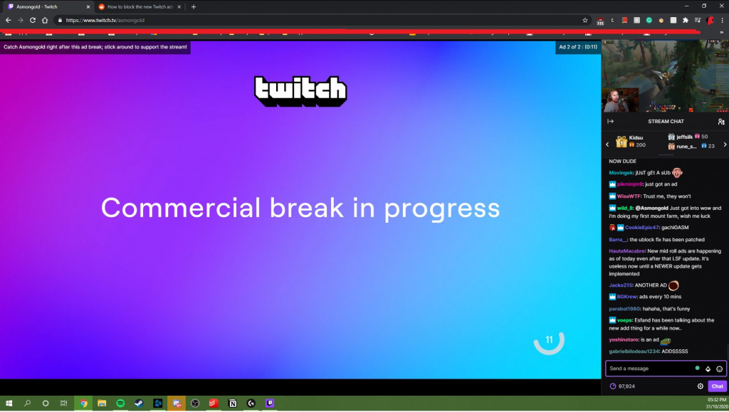 Twitch uBlock forcing lower resolution ad block fix