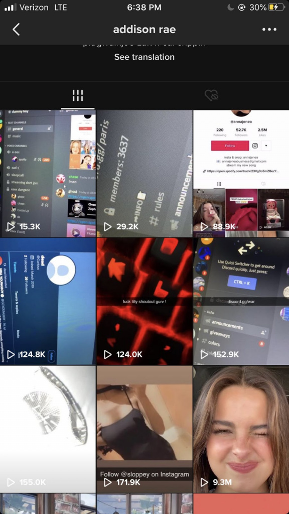 Addison tiktok password