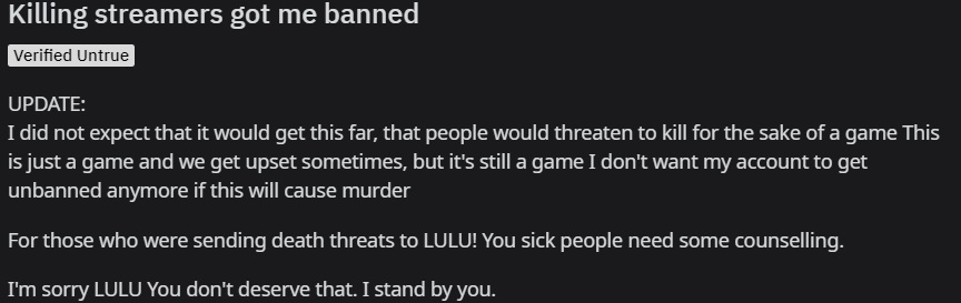 Apex Legends player ban innocent lululuvey