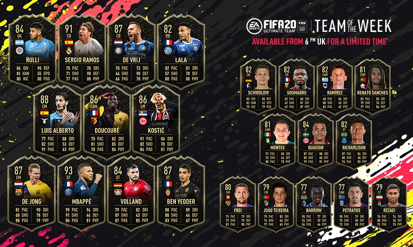 FUT TOTW 22 Team of the week IF cards