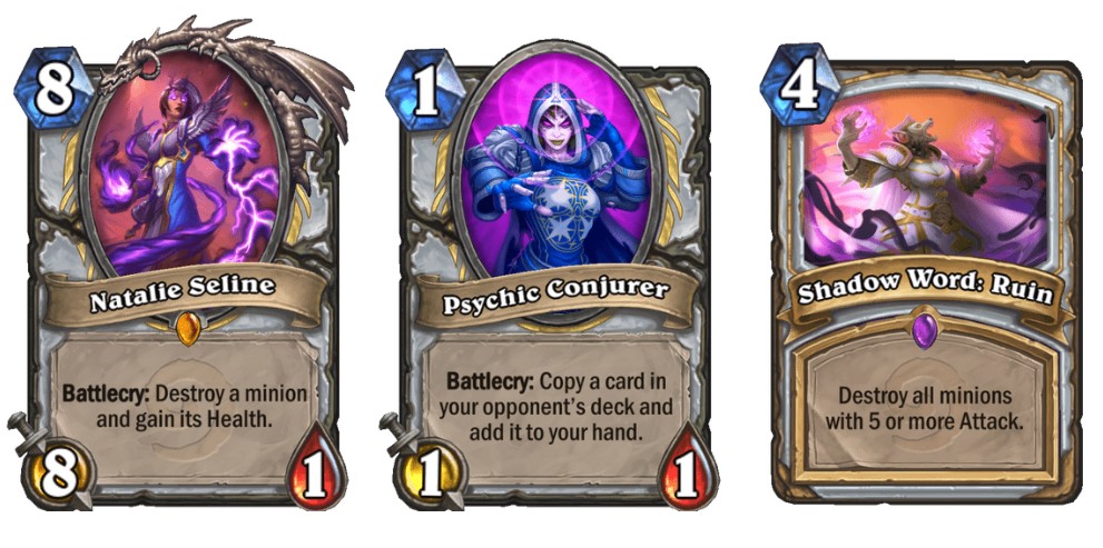 Natalie Seline Psychic Conjurer Shadow Word Ruin Hall of Fame Hearthstone