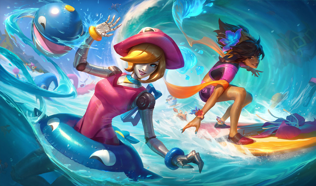 Pool Party 2020 skin line League of Legends