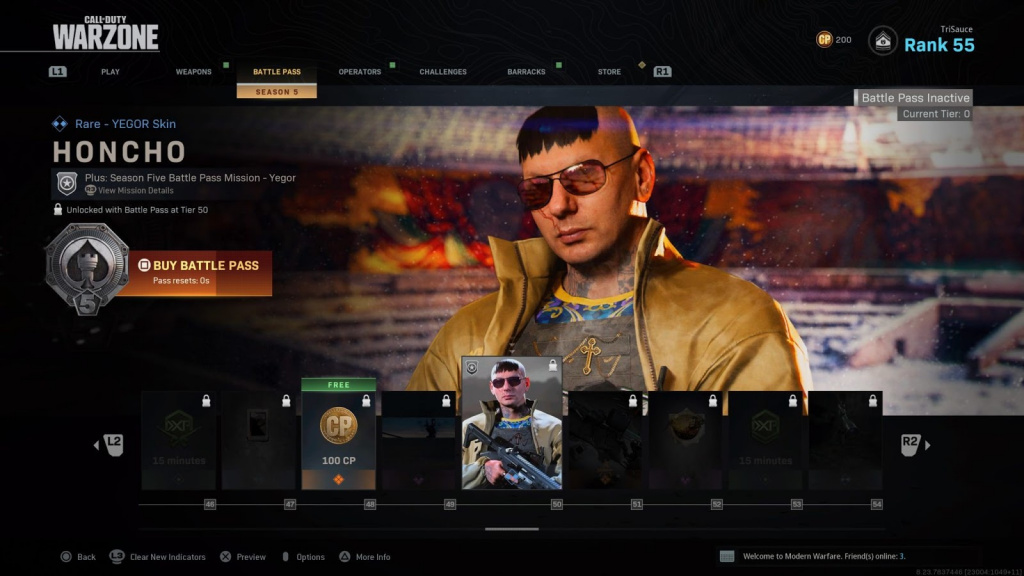 Modern Warfare Season 5 Battle Pass All Tiers Weapon Skins