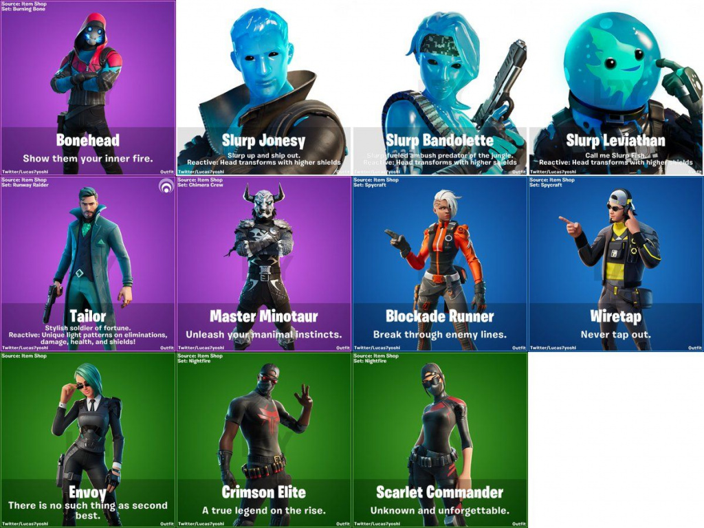 Fortnite V12 20 All The Leaked Reactive Skins Cosmetics And Emotes