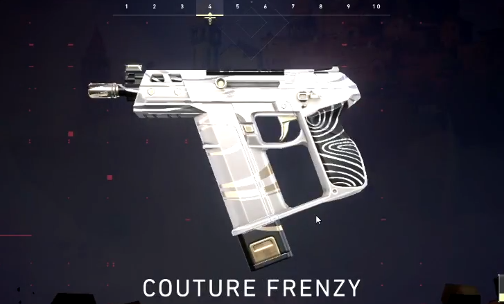 Frenzy couture skin available at tier 16 valorant battle pass skins