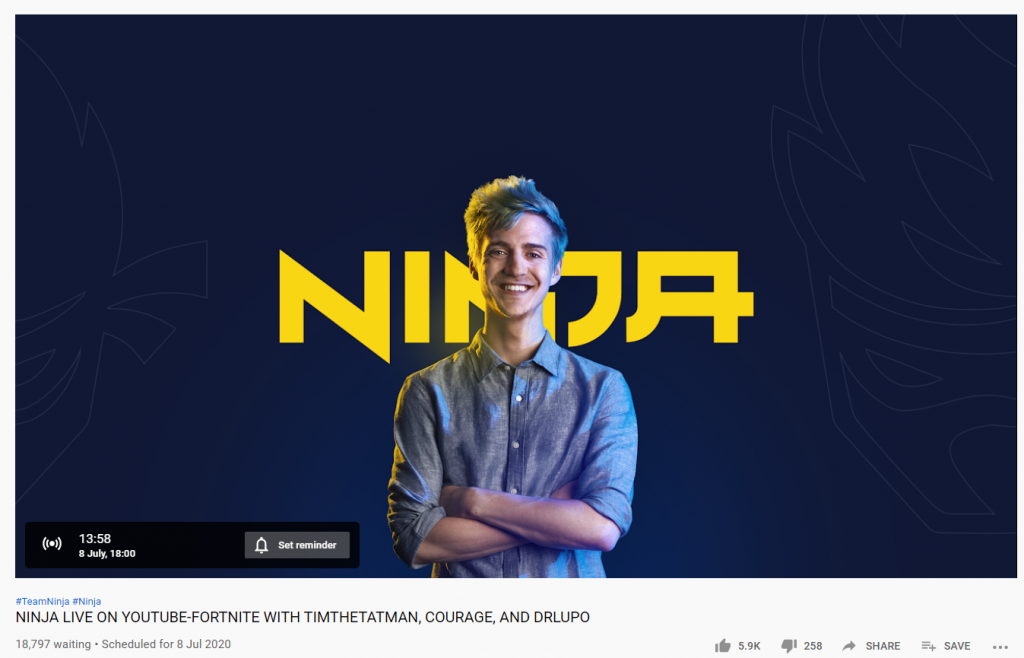 Ninja picks streaming on YouTube over hero's return to Twitch... for
