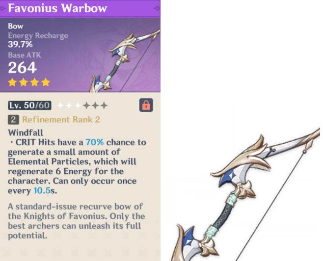 Favonius Warbow Genshin Impact bow
