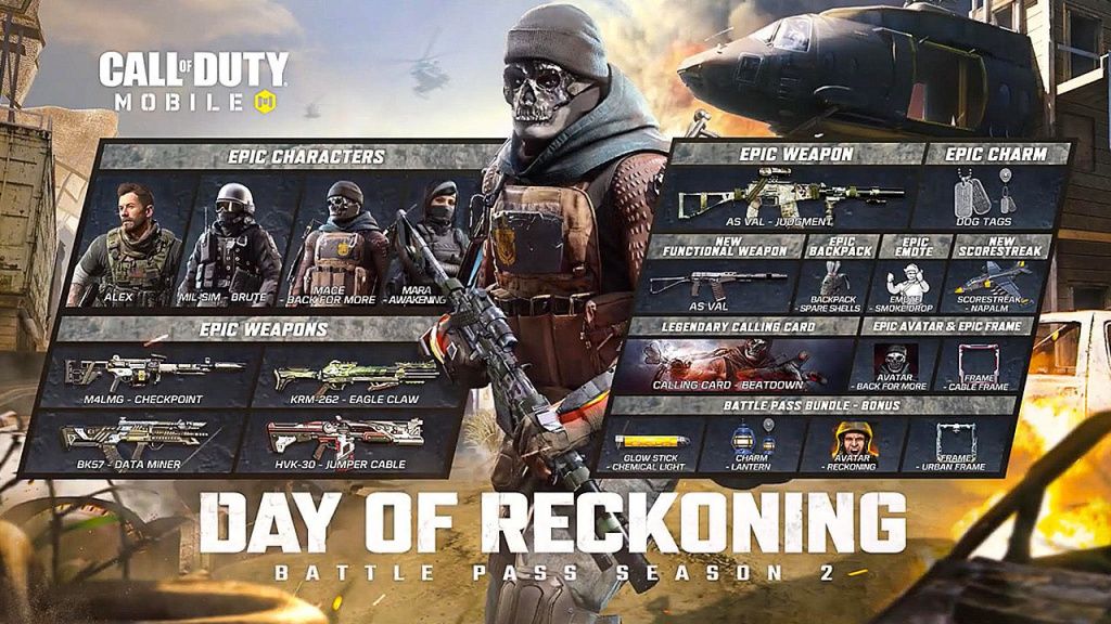 COD Mobile Season 2 patch notes day of reckoning bug fixes improvements battle pass new map weapons features