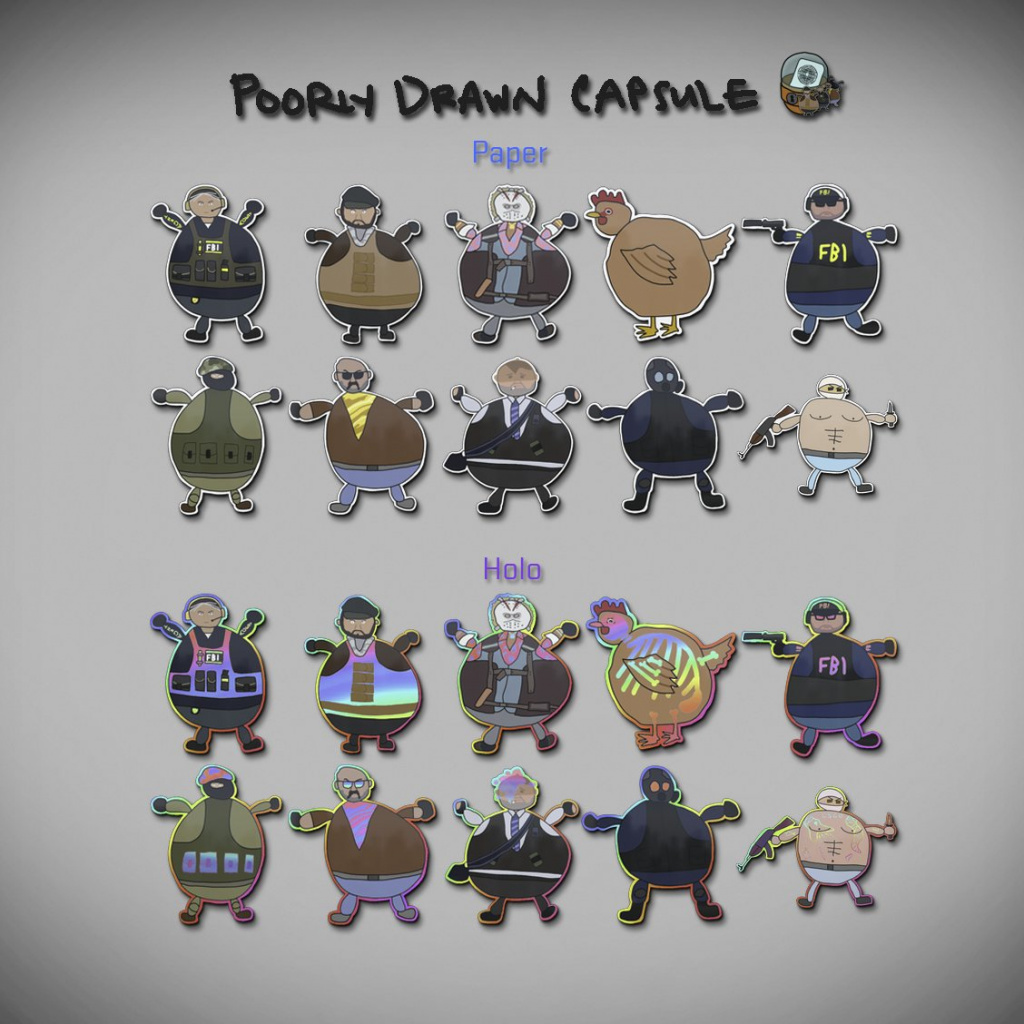 new CS:GO update Poorly Drawn Sticker Capsule music kits