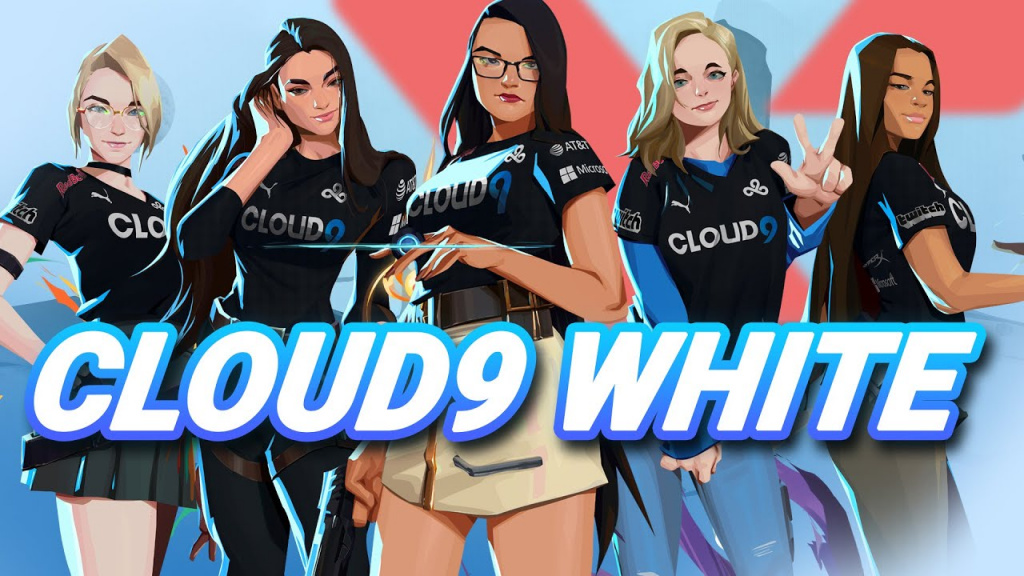 all-female valorant team cloud9 white