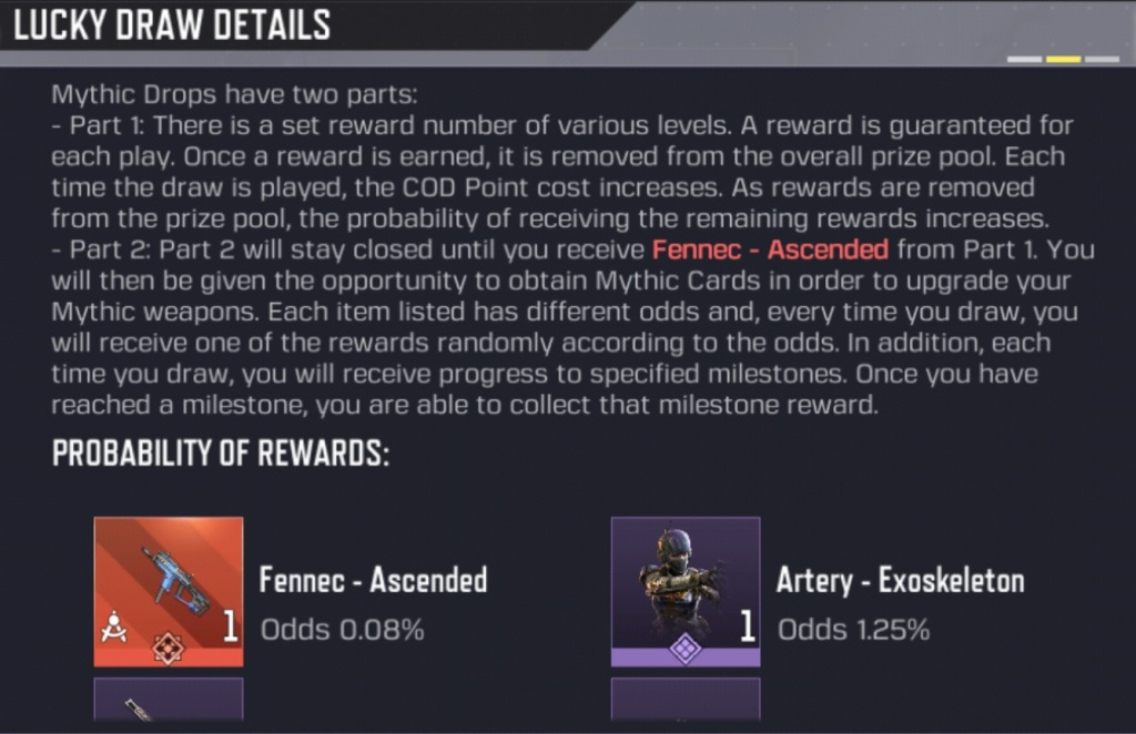 COD Mobile Fennec Ascended mythic weapon