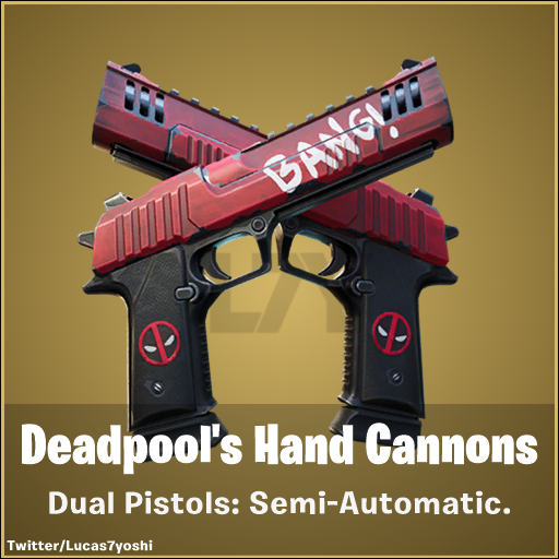 Deadpool dual pistols hand cannons
