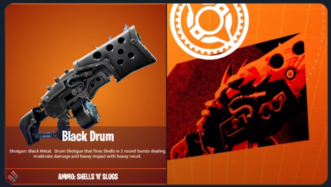 BLack Drum shotgun new weapon fortnite season 6