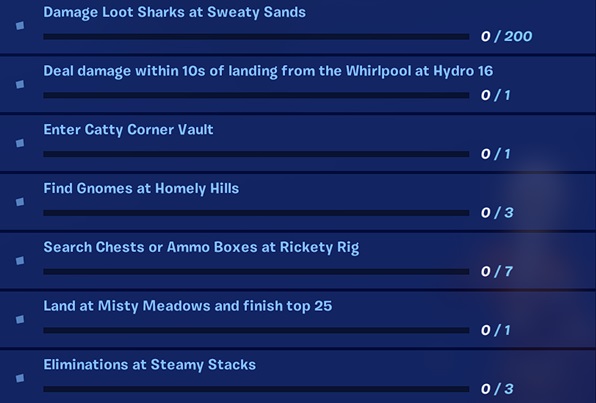 Fortnite Season 3 week 1 challenges how to complete