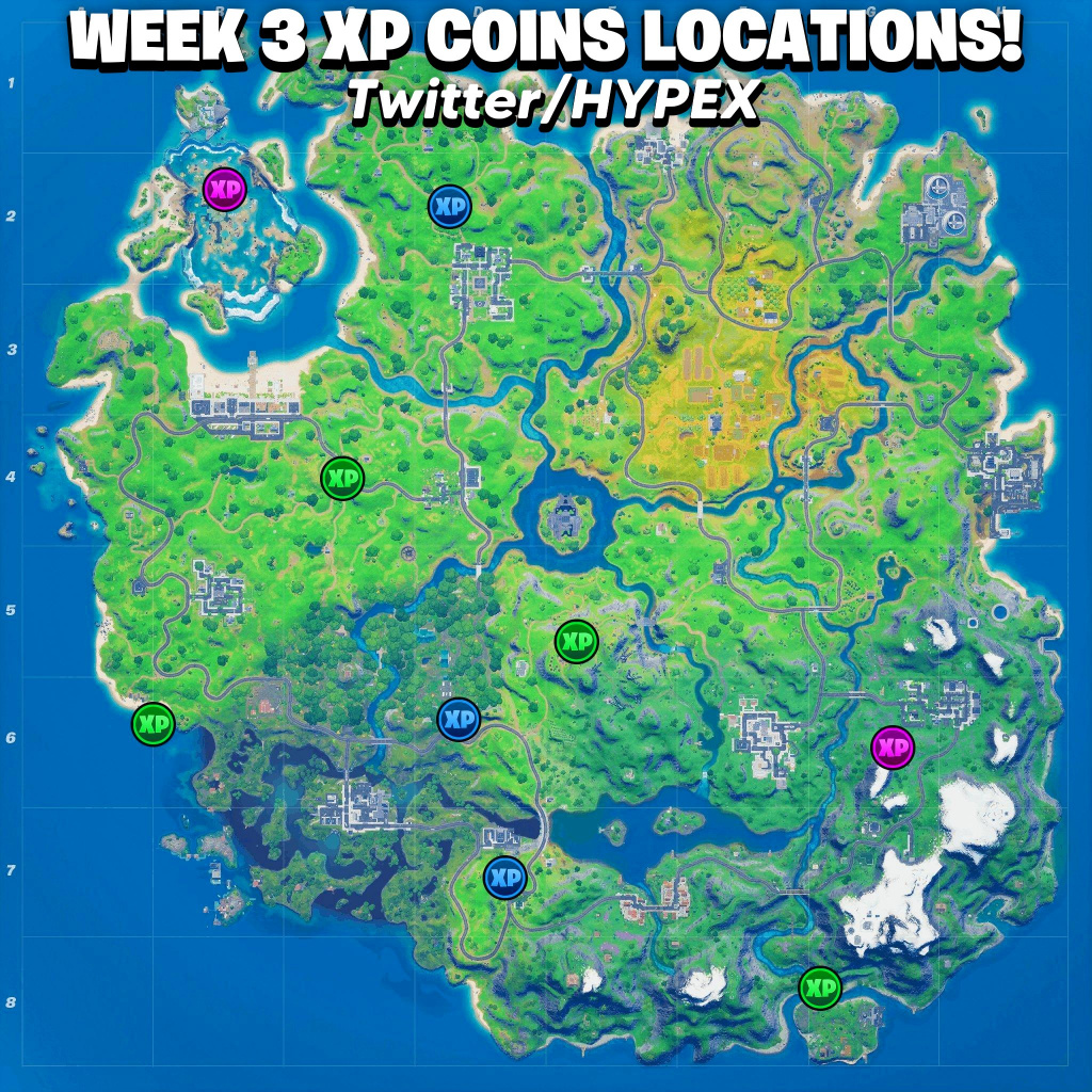 Fortnite Xp Coins For Week 3 All The Locations Ginx Esports Tv All Xp Locations In Fortnite All Xp Locations In Fortnite Fortnite Xp Coins For Week 3 All The Locations Ginx Esports Tv