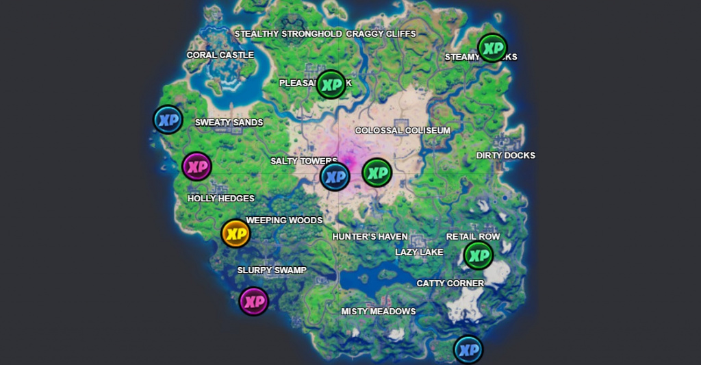 Fortnite Season 5 Week 9 xp coin locations how to get gold coin