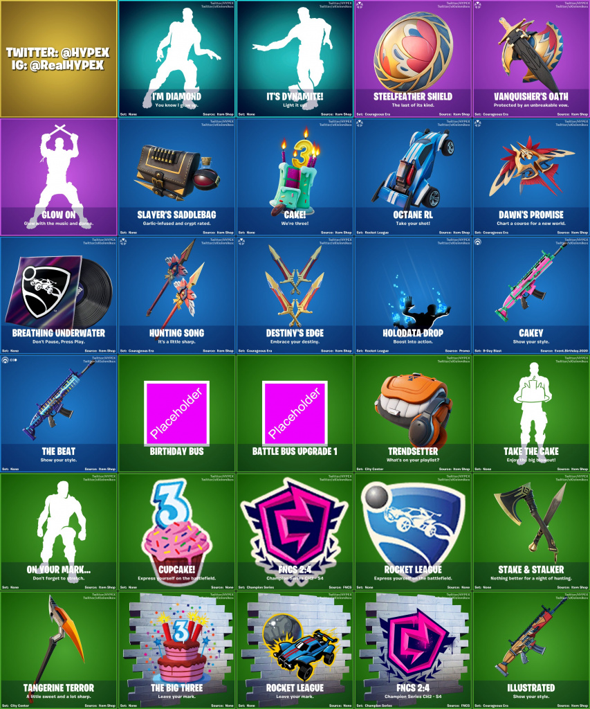 Fortnite v14.20 All leaked skins, cosmetics and emotes GINX Esports TV