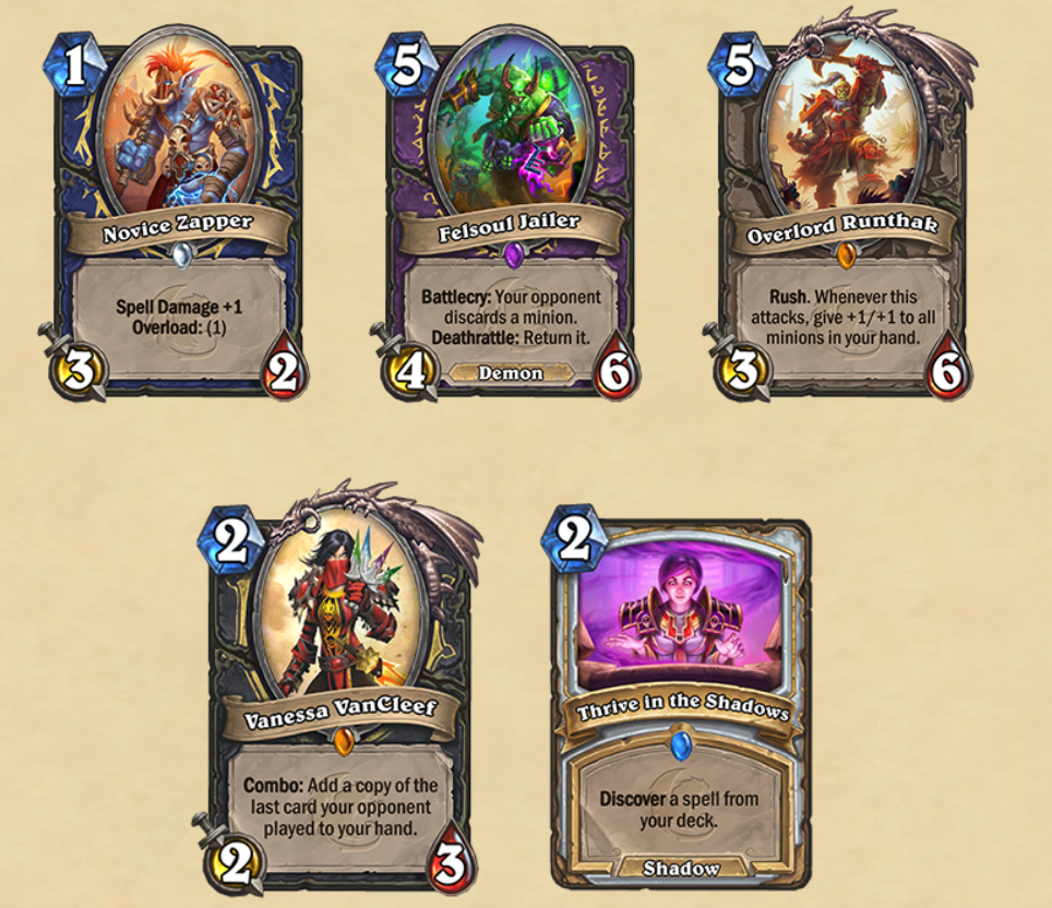 Hearthstone Core set new cards