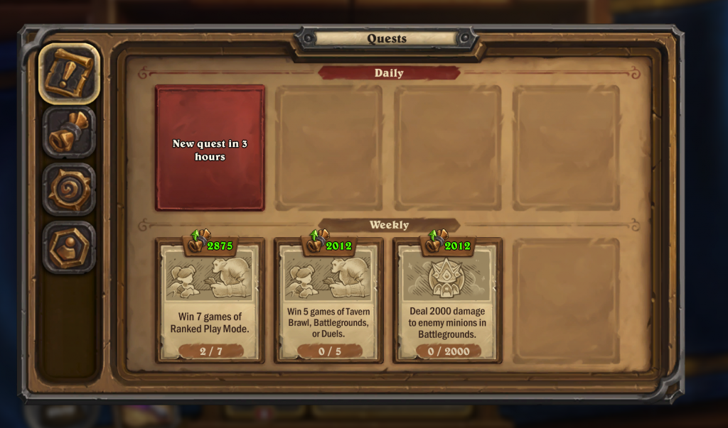 Hearthstone Daily Weekly Quests Changes