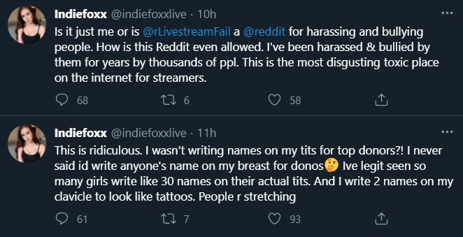indiefoxx banned twice raunchy adult content twitch streamer