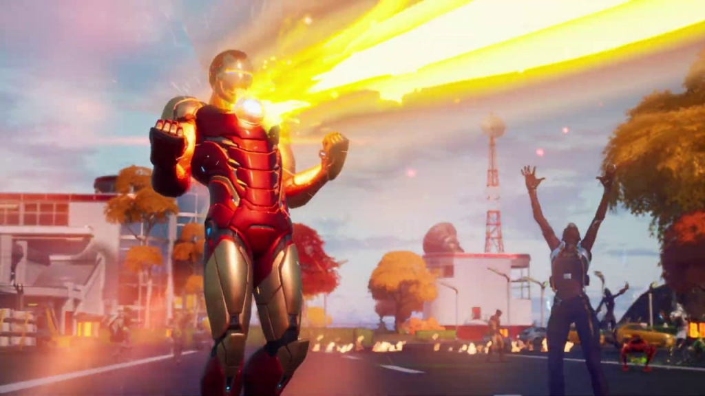 Iron Man Fortnite how to defeat unibeam repulsor gauntlets