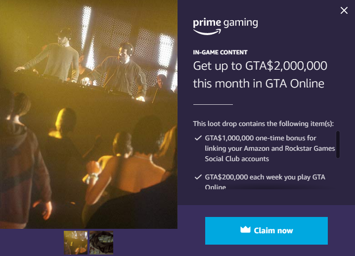 GTA Online Prime Gaming
